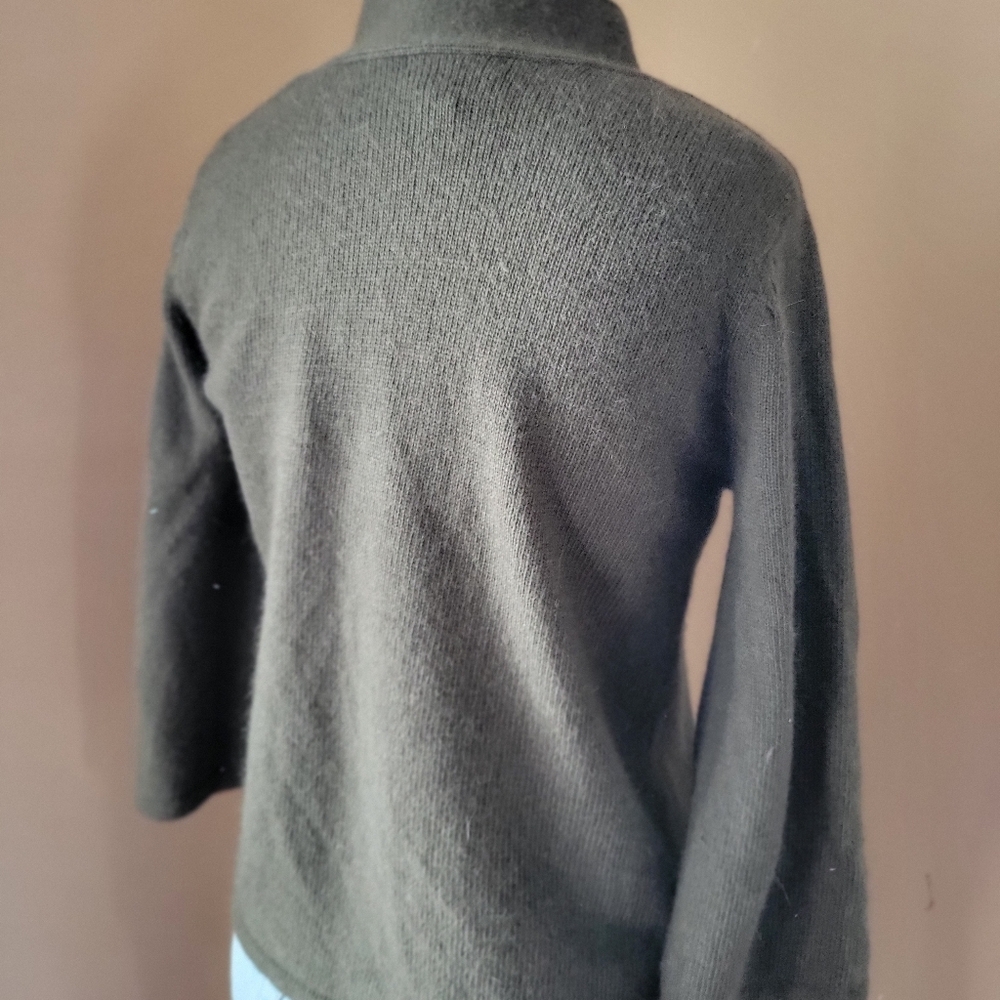 Carole Little Olive Green Single Button Cardigan Women's Size Small - Picture 7 of 10